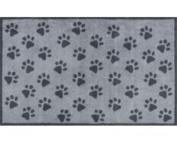 Kleen-Tex Turtle Wasbare Deurmat - Paws Grey - 75 x 120 cm
