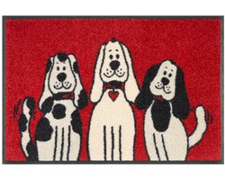 Kleen-Tex Wash+Dry Design Wasbare Deurmat - Three Dogs - 40 x 60 cm