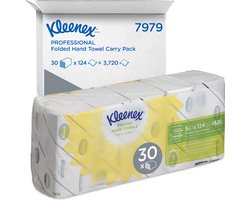 Kleenex papieren handdoeken Ultra | intergevouwen | 2-laags | 124 vellen | pak van 5 stuks