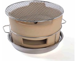 Klei Grillfornuis - Houtskool Kooktoestel - Buiten Koken - Traditioneel Keramiek - 21x12cm - Bruin
