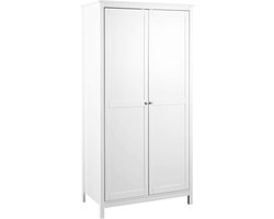 KleiderKast Chilly Home 2-deurs massief hout wit 106 cm
