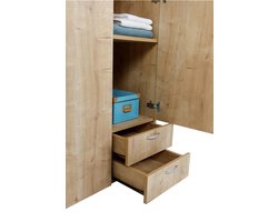 Kleiderschrank, Saphir Eiche, 120x177x52cm