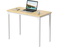 Klein Bureau voor Thuiskantoor - 80 x 40 x 75 cm - Moderne PC-tafel voor Thuis en Kantoor - Lichtbruin - Industrieel Design