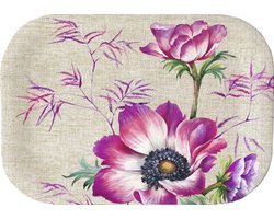 Klein dienblad - Tray Ava met bloemen - 20,5 x 14,5 cm