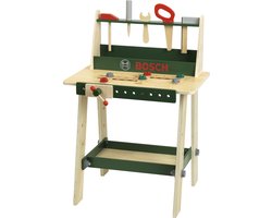 Klein Toys Bosch - speelgoed werkbank - 16-delig - hout - meerkleurig