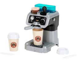 Klein Toys MM barista espressomachine - koffie to go bekers, portafilter, koffiepads, suiker en koffiestamper - multicolor
