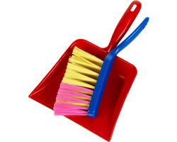 Klein Toys Pure Fresh kinder veegset - stoffer en blik - hoogwaardig kleurrijk kunststof - rood blauw