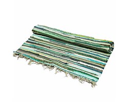 Klein voddenkleed - 50x90cm - premium kwaliteit - Natuurlijke groentinten