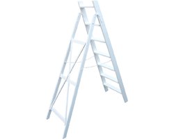 Kleinbeddengoed Decoratie Trapje Wit Brocante Industrieel