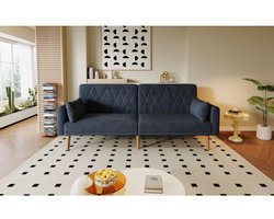 Kleine bank, tweezitsbank, slaapbank, slaapbank met slaaffunctie, slaapbank van fluweelstof, geschikt voor woonkamer, slaapkamer, thuisbioscoop, gastenkamer.