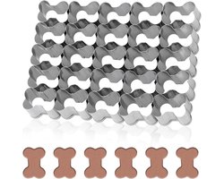 - Kleine Botten Cracker Uitsteker, Roestvrijstalen Koekjesuitstekers - Mini Koekjesuitsteker met 25 Roosters voor Zeedierenkoekjes - Bakken Mallen Optimized