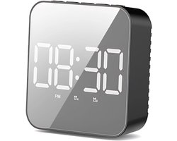 Kleine Digitale Alarmklok voor Slaapkamers - Batterijgevoede Grote Display Elektrische LED Klok voor Bureau - Multifunctionele Wandklok met 2 Alarminstellingen - Klok Datum Temperatuur