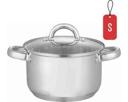 Kleine Kookpan met deksel - 20cm - RVS - Inductie