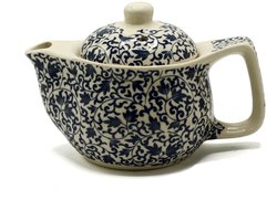 Kleine kruidentheepot - Blauw patroon - cadeau geschenkset vrouwen geschenkset mannen