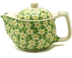 Kleine kruidentheepot - Groene madelief - cadeau geschenkset vrouwen geschenkset mannen