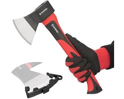 Kleine Lager-Handbijl met Schokabsorberende Handgreep - Ideaal voor Houtbewerking en Kamperen