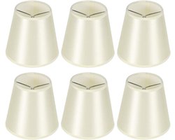 Kleine Lampenkappen - Lampenkap Vervanging - Sfeervol Licht - Eenvoudige Clip-on - 6 Stuks - Beige