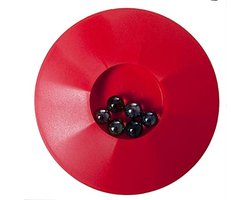 Kleine marmeren pot met 6 knikkers - 17 cm - Traditioneel kinderspeelgoed