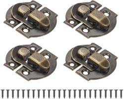 Kleine metalen doos tuimelvergrendeling voor houten kisten - 4-pack vintage vergrendeling voor juwelen en gereedschap