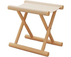 Kleine opstapkruk - Voetenbank opvouwbaar - Extra zitplaats - Houten frame - 35 x 30 x 26 cm - Multicolor