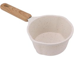 Kleine Pan - Non-Stick Coating - Witte Sauspan - Melkpannetje Met Vlakke Bodem - Multifunctionele Kookpan Voor Bakken