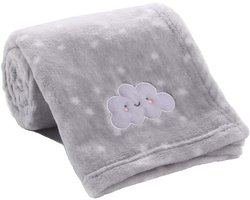 Kleine pluizige warme baby- of peuterdeken voor babyjongetje-en meisje, peuter, wieg, kinderwagen (75cmX 100cm Grijze Wolk)