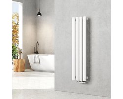 Kleine radiator 900 x 240 mm, ovaal, paneelverwarming, centrale aansluiting, verticaal, design, buizenradiator, eenlaags, 266 watt