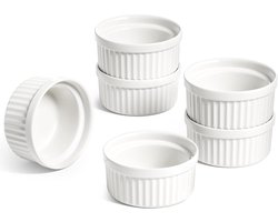 Kleine Sauskommen - Dipkommen Ramekins - Serveren van Sauzen - Magnetron Ovenbestendig - 2.8 Inch Diameter - Wit