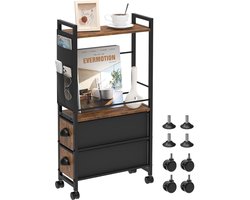 Kleine smalle bijzettafel voor kleine ruimtes, eind-tafel, nachtkastjes met laden en wielen, skinny sofa, nachtkastje met opbergtas, voor woonkamer, bank, slaapkamer, badkamer