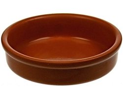 Kleine tapas schalen bruin set van 4 - 4x Creme brulee bakjes/schaaltjes 7 cm