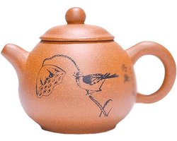 Kleine Theepot - Kung Fu Theepot - Thee Zetten - Handgemaakt Paars Zand - 120 Ml Capaciteit - Paars