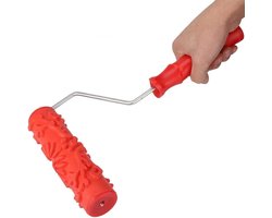 Kleine Verfroller - 7.48 Inch - Rubber Geïmpregneerde Roller met Handvat voor Wanddecoratie