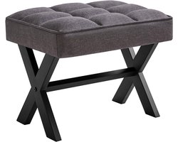 Kleine voetensteun en bijzettafel - multifunctioneel - 30,5 cm - linnen