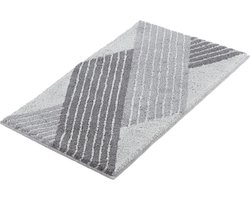 Kleine Wolke - Badmat Cross Anthracite (grijs), 60x100 cm