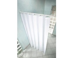 Kleine Wolke douche stang spanstang 130x250 cm, ø2,5 cm, wit