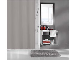 Kleine Wolke - Douchegordijn Kito lei-grijs 180x200 cm