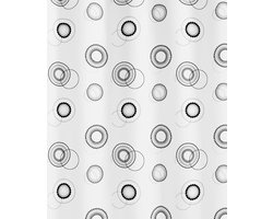 Kleine Wolke - Douchegordijn Luna zw/wit 180x200cm