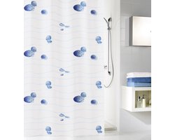 Kleine Wolke douchegordijn Miami blauw 120x200cm