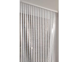 Kleine Wolke Douchegordijn smal voor in hoekrolsysteem streep wit 53x240m