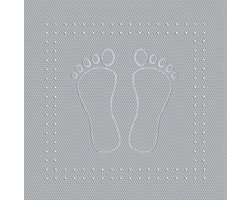 Kleine Wolke - Douchemat Foot grijs 55x55cm