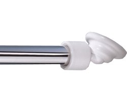 Kleine Wolke schuine wand houder voor douchestang ø2,5 cm, wit