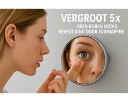 Kleine Wolke vergrootspiegel Blade zilver 5x vergroting spiegel
