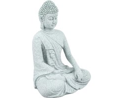 Kleine Zen Tuin Boeddha Sculptuur - Meditatie Ornament Zittende Boeddha voor Thuiskantoor en Woonkamer