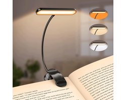 Klembare Leeslamp - 9 LEDs Dimbare Lamp - 3 Kleurtemperaturen- USB Oplaadbare Nachtlamp