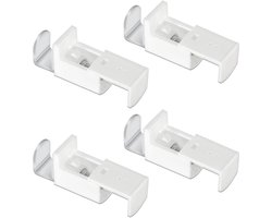 Klemdragers voor jaloezieën - set van 4 - kunststof en metaal
