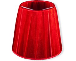 Klemkapje Rood Organza Dubbel gestoffeerd - voor Kroonluchter - ⌀14x11cm