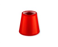 Klemkapje Stof Glad Rood Lampenkap - voor Kroonluchter - ⌀12x11cm