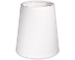 Klemkapje Stof Glad Wit Lampenkap - voor Kroonluchter - ⌀12x11cm