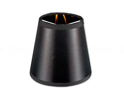 Klemkapje Stof Glad Zwart Spiegel Goud -voor Kroonluchter - ⌀11x12cm