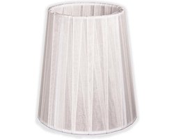 Klemkapje Wit Organza Dubbel gestoffeerd - voor Kroonluchter - ⌀12x11cm